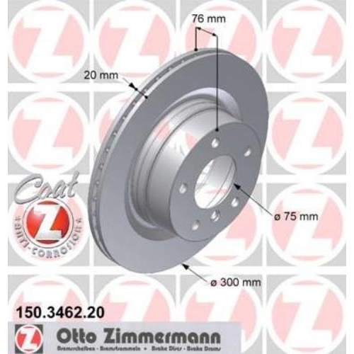 Ilustracja 150.3462.20 ZIMMERMANN TARCZA HAM./T/ BMW E82 07> (!)