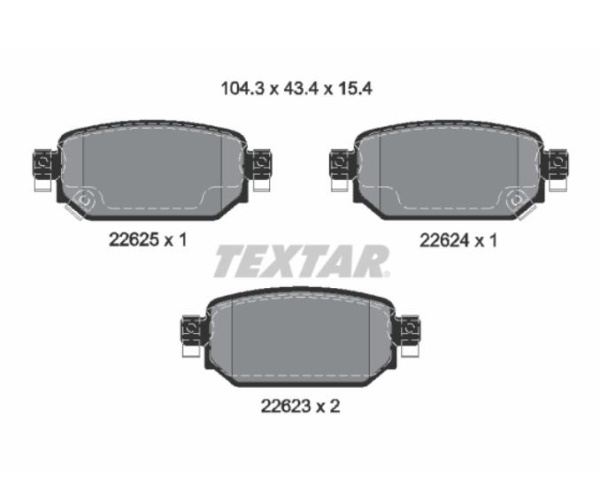 Ilustracja 2262301 TEXTAR KLOCKI HAM./T/ MAZDA 3 13>