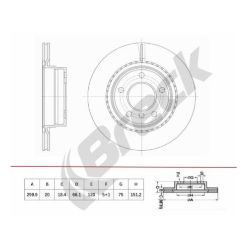 Ilustracja BR 461 VH100 BRECK TARCZA HAM./T/ BMW E91 05>