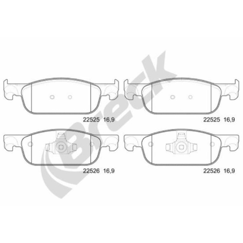 Ilustracja 22525 00 702 00 BRECK KLOCKI HAM./P/ RENO CLIO IV 12>