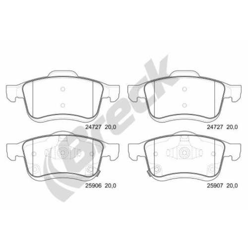 Ilustracja 25906 00 701 00 BRECK KLOCKI HAM./P/ FIAT 500L 14>