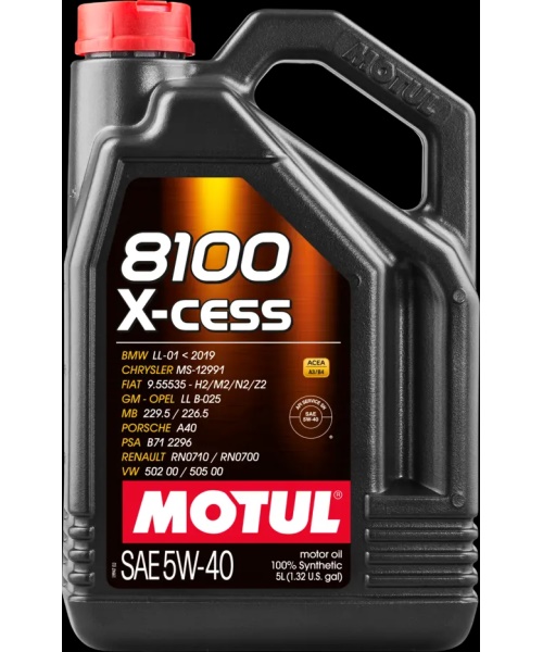 Ilustracja MOT 8100 X-CESS 5L MOTUL MOTUL 8100 X-CESS 5W40 5L