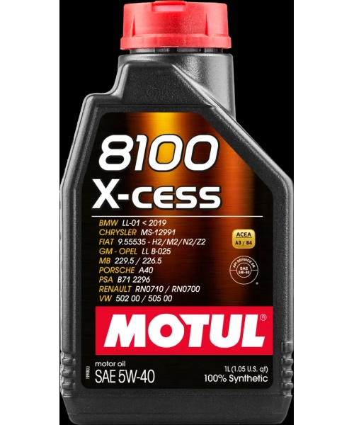 Ilustracja MOT 8100 X-CESS 1L MOTUL MOTUL 8100 X-CESS 5W40 1L