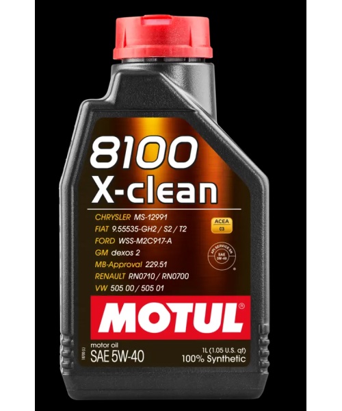 Ilustracja MOT 8100 X -C 5W40 1 MOTUL MOTUL 8100 X-CLEAN C3 5W40 DPF 1L