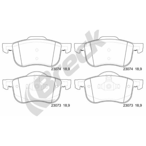 Ilustracja 23073 00 703 00 BRECK KLOCKI HAM./P/ VOLVO S60,S80