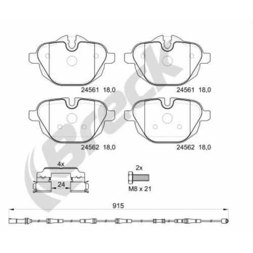 Ilustracja 24561 00 552 00 BRECK KLOCKI HAM./T/ BMW F10,F25 10> +cz