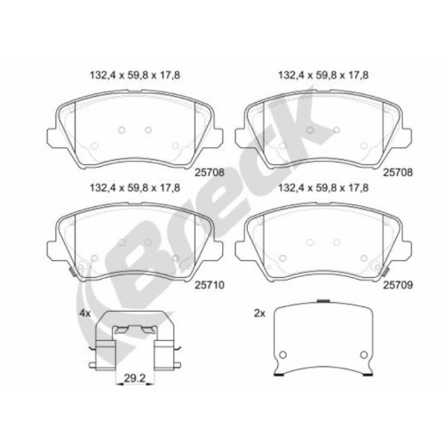 Ilustracja 25708 00 701 00 BRECK KLOCKI HAM./P/ HYUNDAI i30 11> 15>